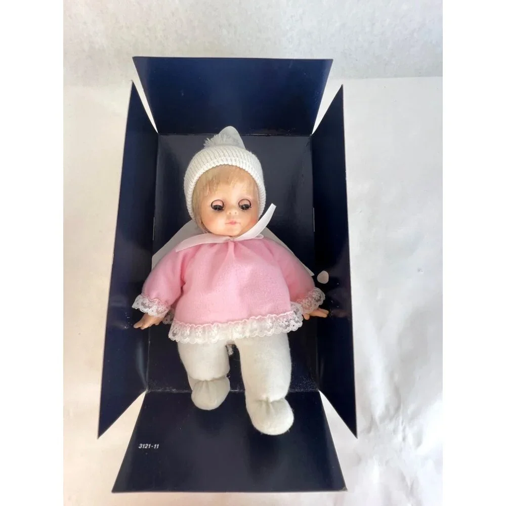 1979 New Playmates My Baby's Doll Stuffed Body Rooted Hair Sleep Eyes In Box VTG
